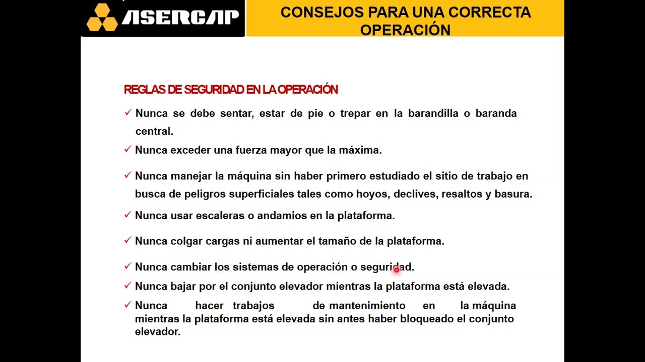 Operación de Manlift