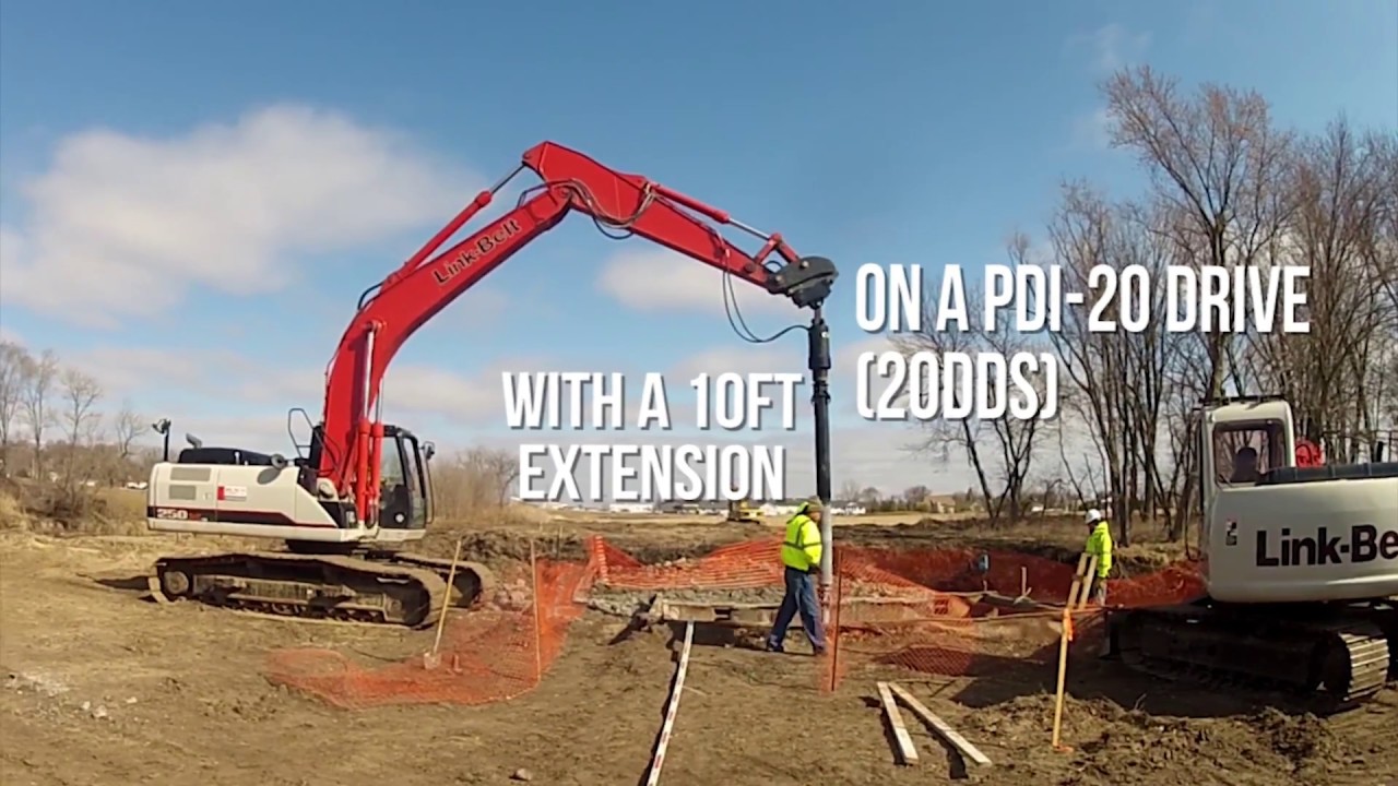 Excavator Drilling with a Digga Earth Auger & Drive