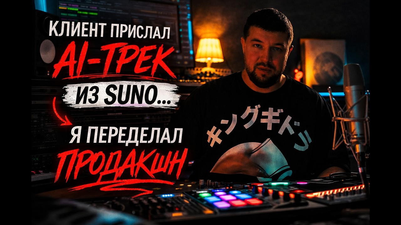 Клиент прислал трек из Suno. Пришлось переделать весь продакшн