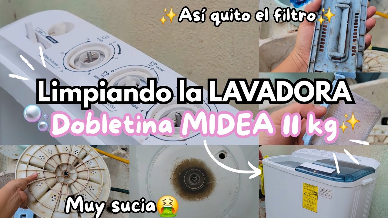 🫧Limpieza a mi lavadora🫧 Dobletina midea 11 kg ✨