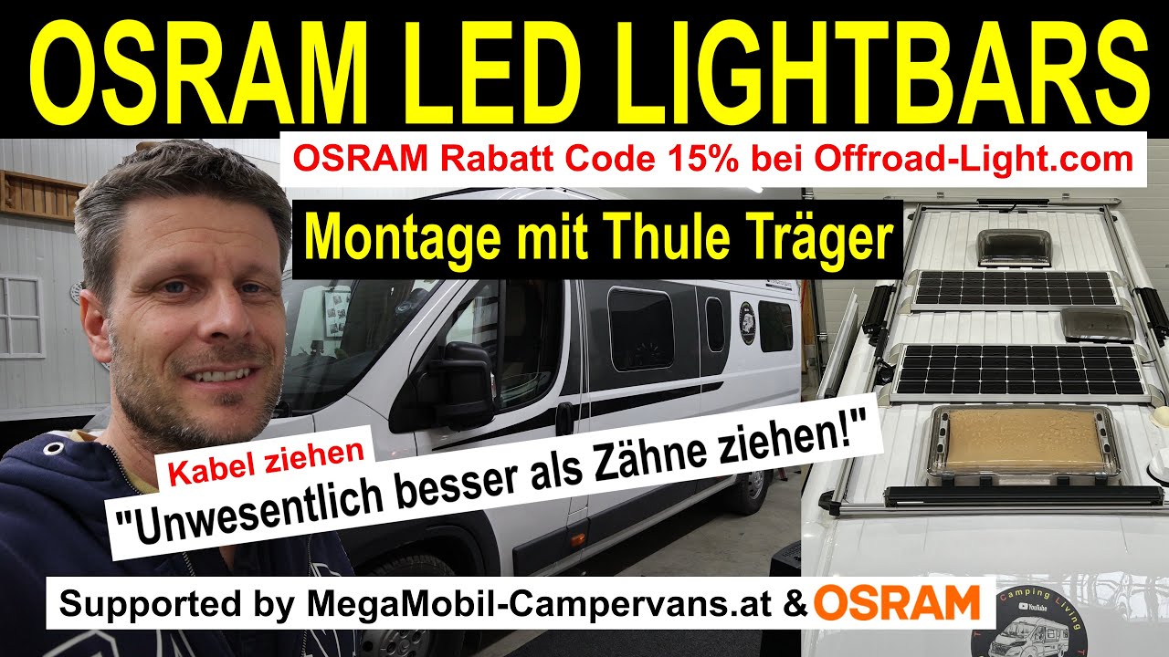 ES WIRD HELL! Montage OSRAM LED LIGHTBARS & THULE Dachträger bei MegaMobil Campervans AT