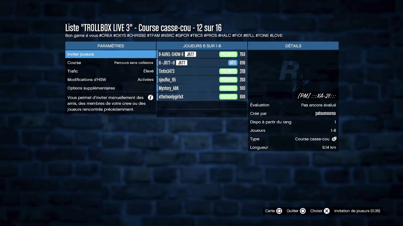 [FR] PS5 Je live sur GTA 5 course TROLL