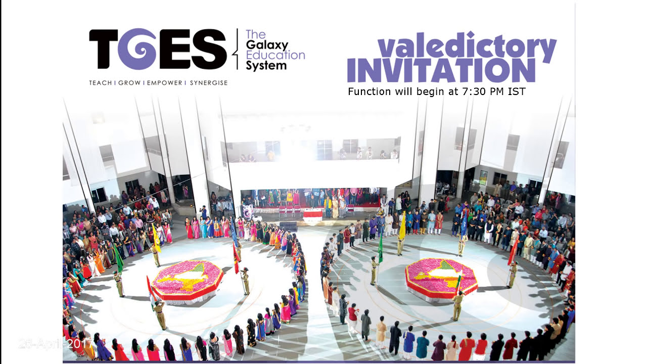 TGES Valedictory Ceremony 2017 | 26-April-2017 SNK | TGES Live | TGES Studio