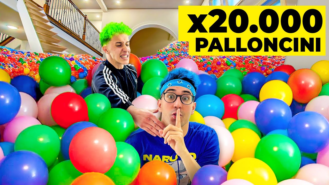 SCHERZO RIEMPIO la STANZA di MON3Y di PALLONCINI nella STREAM HOUSE (FINITO MALE)