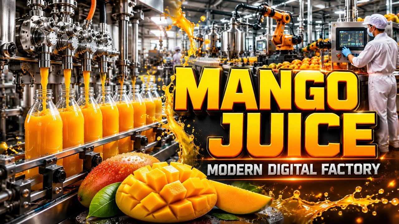 How Mango Juice Is Made in Modern Digital Factory|Full Production Process