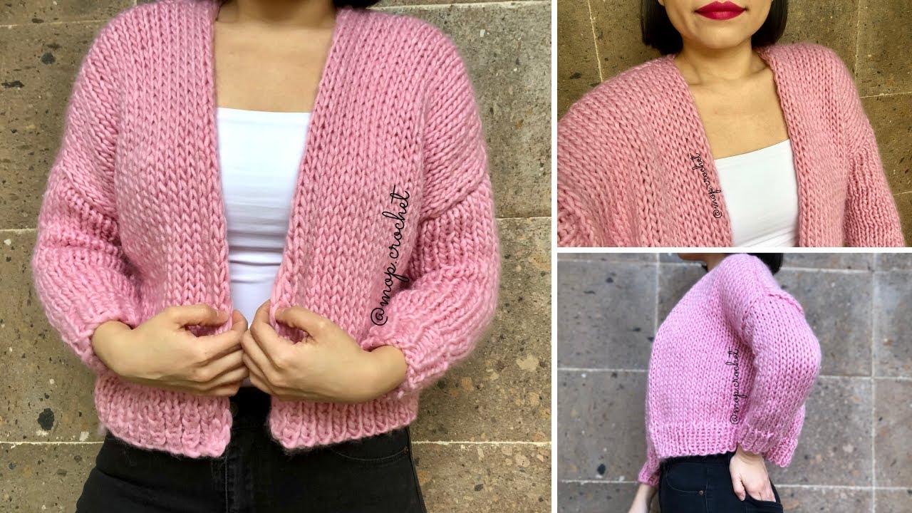 Chunky Suéter / Cardigan a Dos Agujas | Oversized | Tricot | Diestra