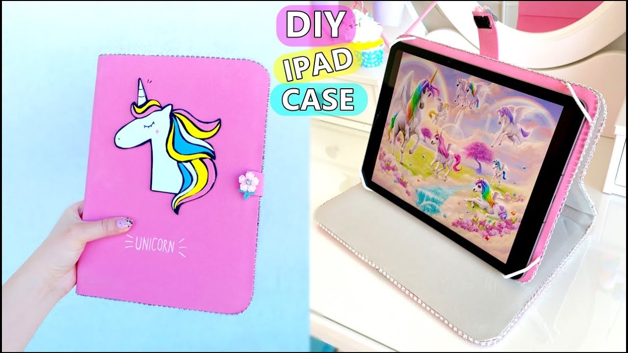 DIY UNICORN TABLET CASE - IPAD CASE IDEA FROM WASTE CARDBOARD