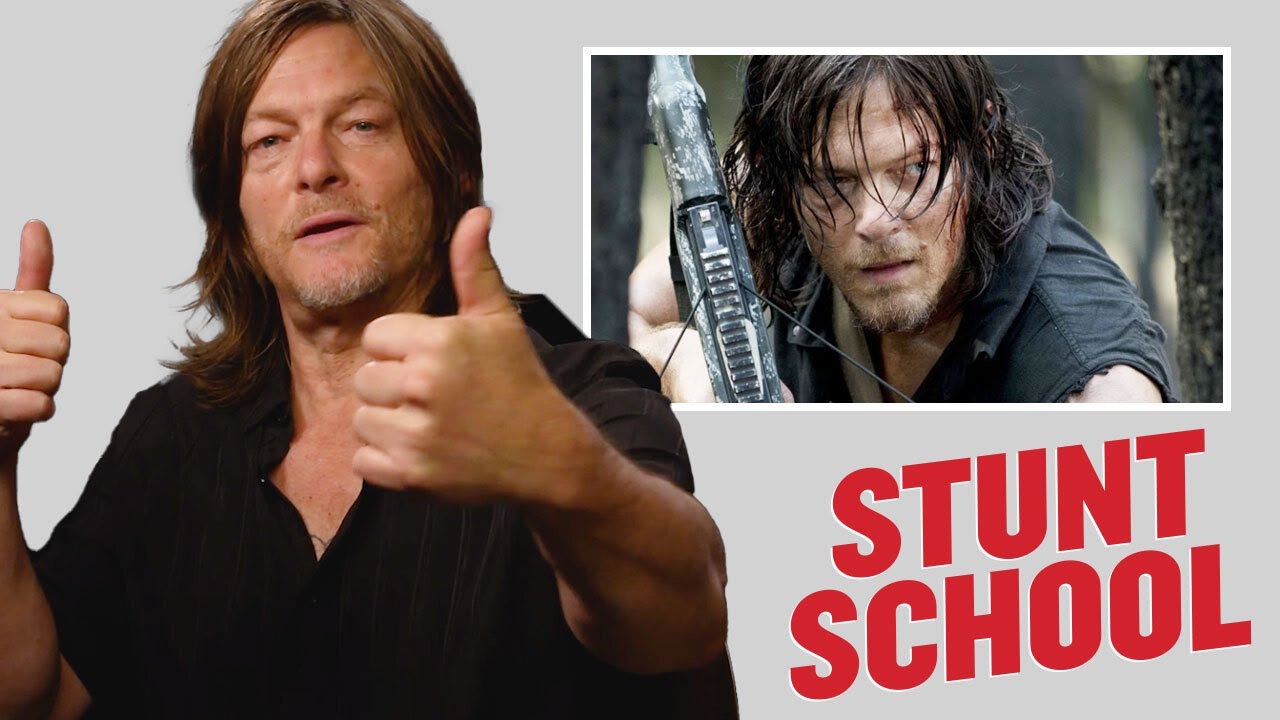 Norman Reedus Talks Stunts From The Walking Dead and Ballerina | Stunt School | Men's Health
