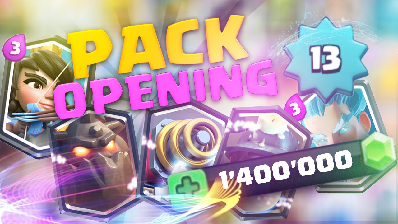 Clash Royale PACK OPENING de 1'400'000 Gemmes PLEINS DE LEGENDAIRES !