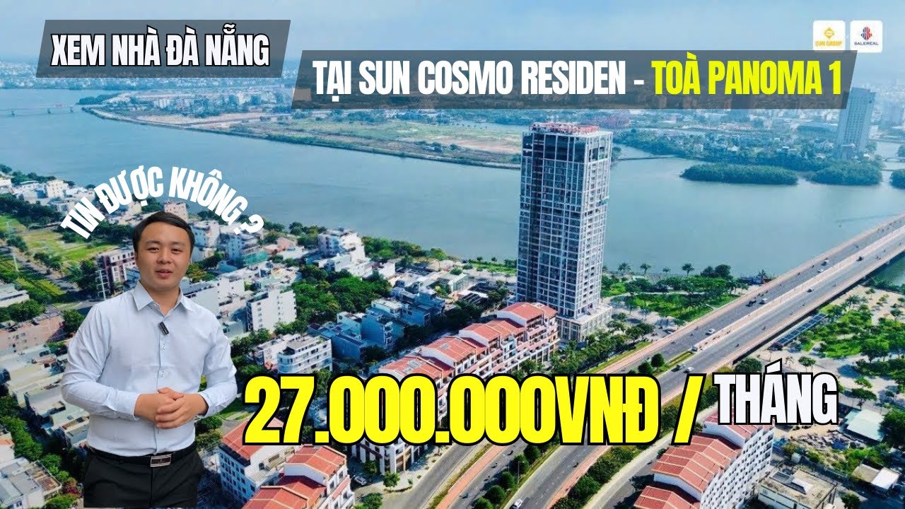 Dòng tiền căn hộ ở Đà Nẵng quá tốt xem ngay căn 2PN  toà Panoma 1 căn hộ trung tâm Đà Nẵng|Sun Cosmo