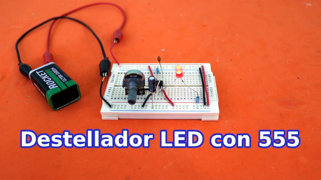 Circuito Destellador de LED con Temporizador 555
