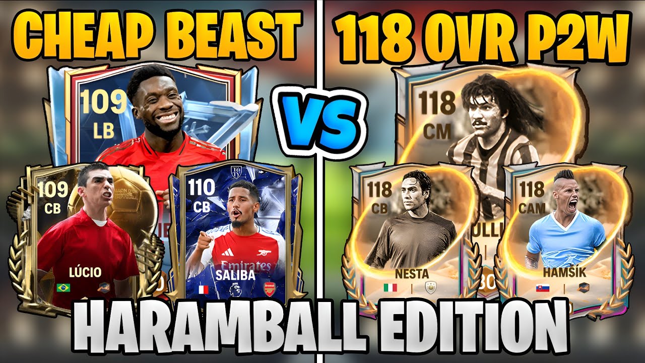 Cheap Beast Haram Ball против 118 OVR Haram Ball в FC Mobile