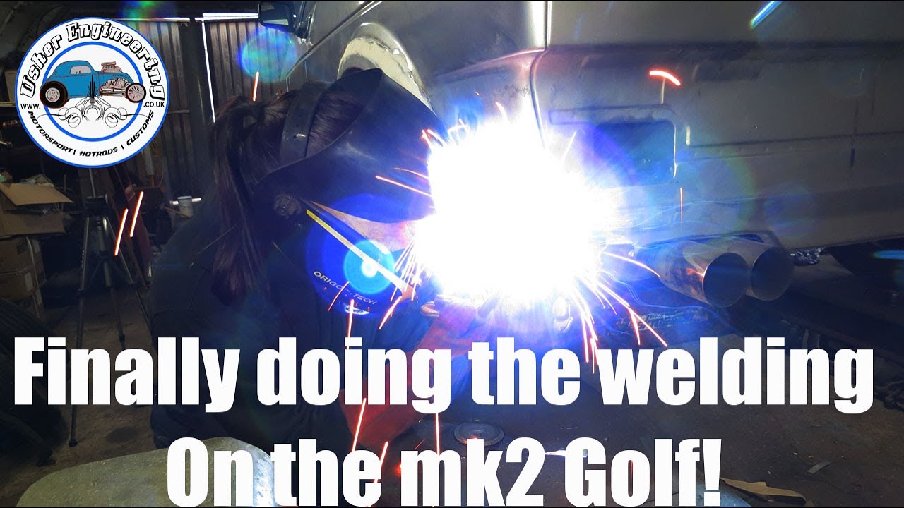 Welding up the wheel arches on the mk2 golf! Part 1