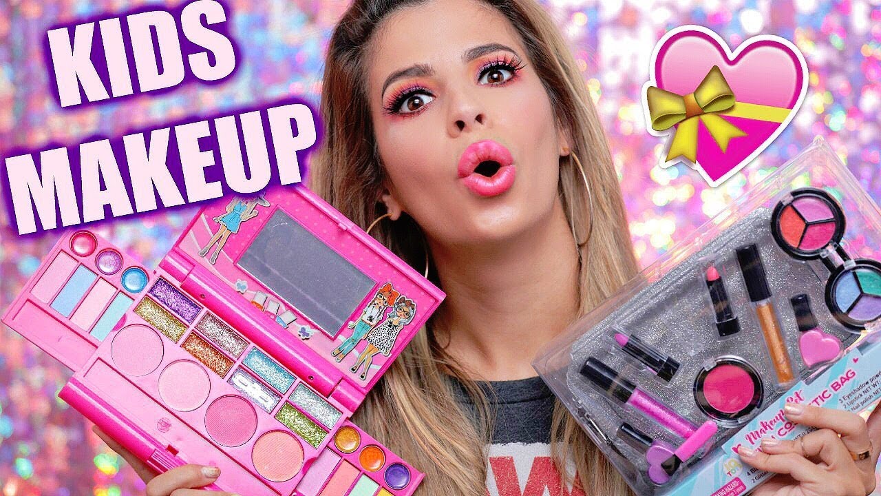 FULL FACE USING ONLY KIDS MAKEUP CHALLENGE