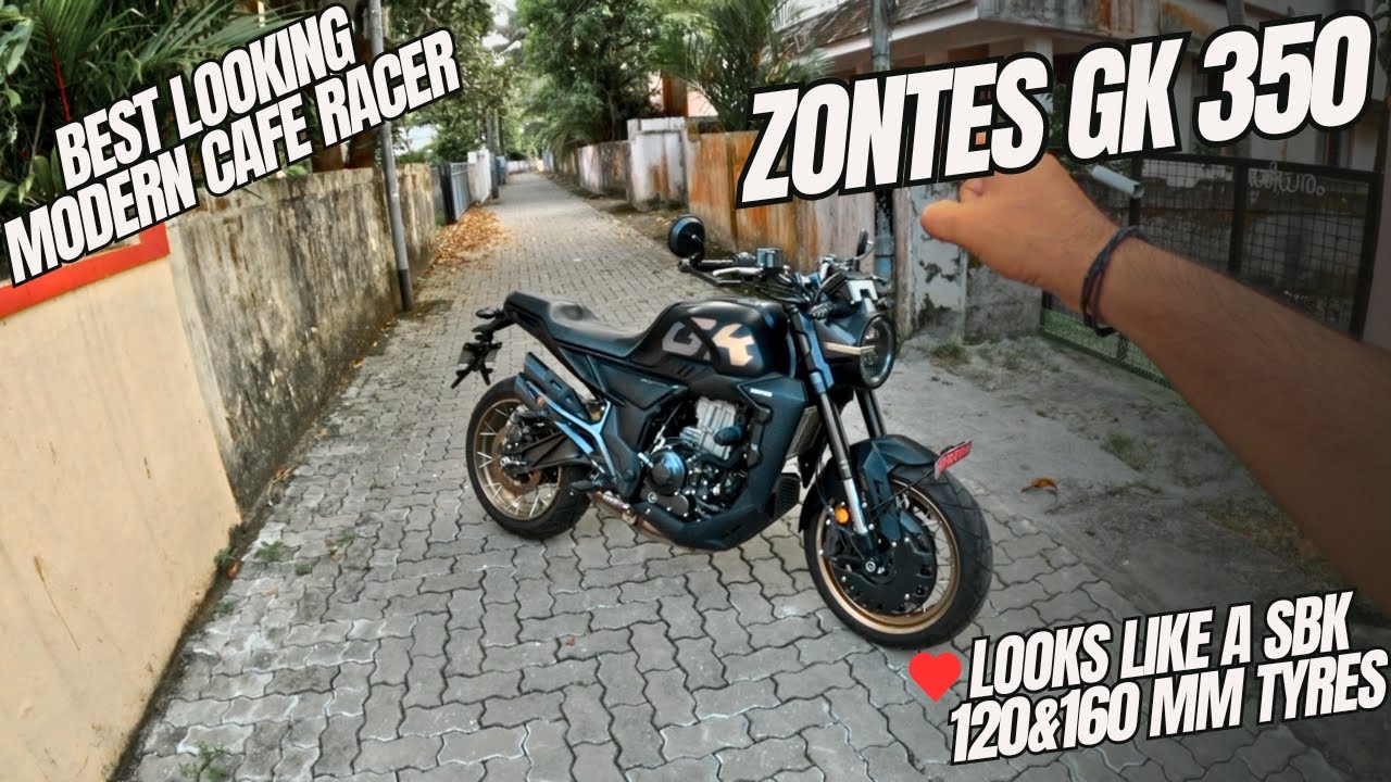 Best Looking Cafe Racer Zontes GK 350 Review in Malayalam | Superbike Look