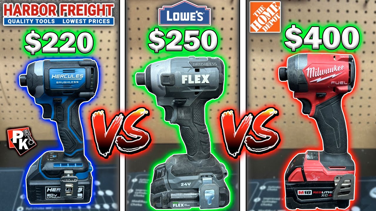 HARBOR FREIGHT HERCULES VS MILWAUKEE AND FLEX / WHICH IS BETTER #harborfreight #milwaukee #flextools