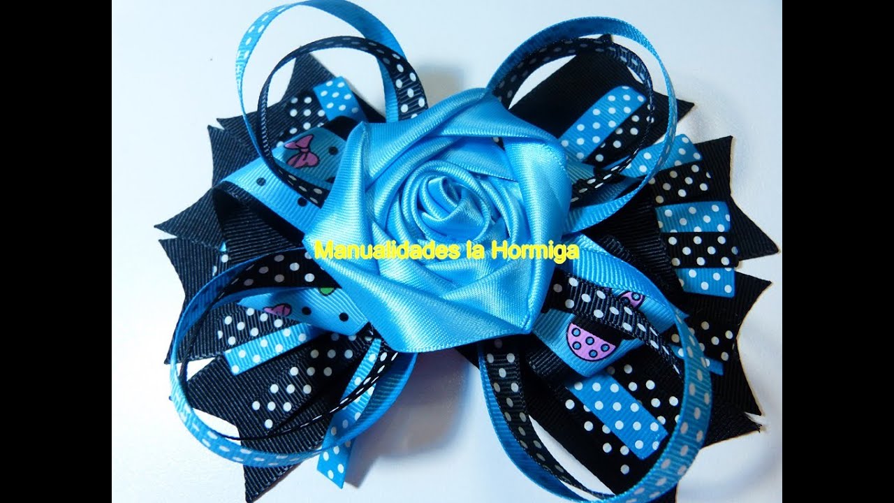 Como Hacer Lazos para Niñas, Flores de liston,  How To Make A Big Girl Boutique Hair Bow