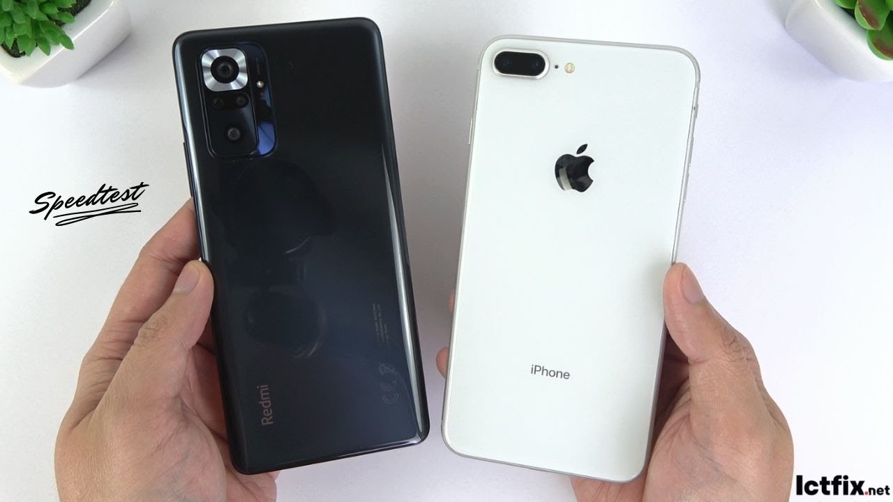 Redmi Note 10 Pro vs iPhone 8 Plus | Video test Display, SpeedTest, Comparison
