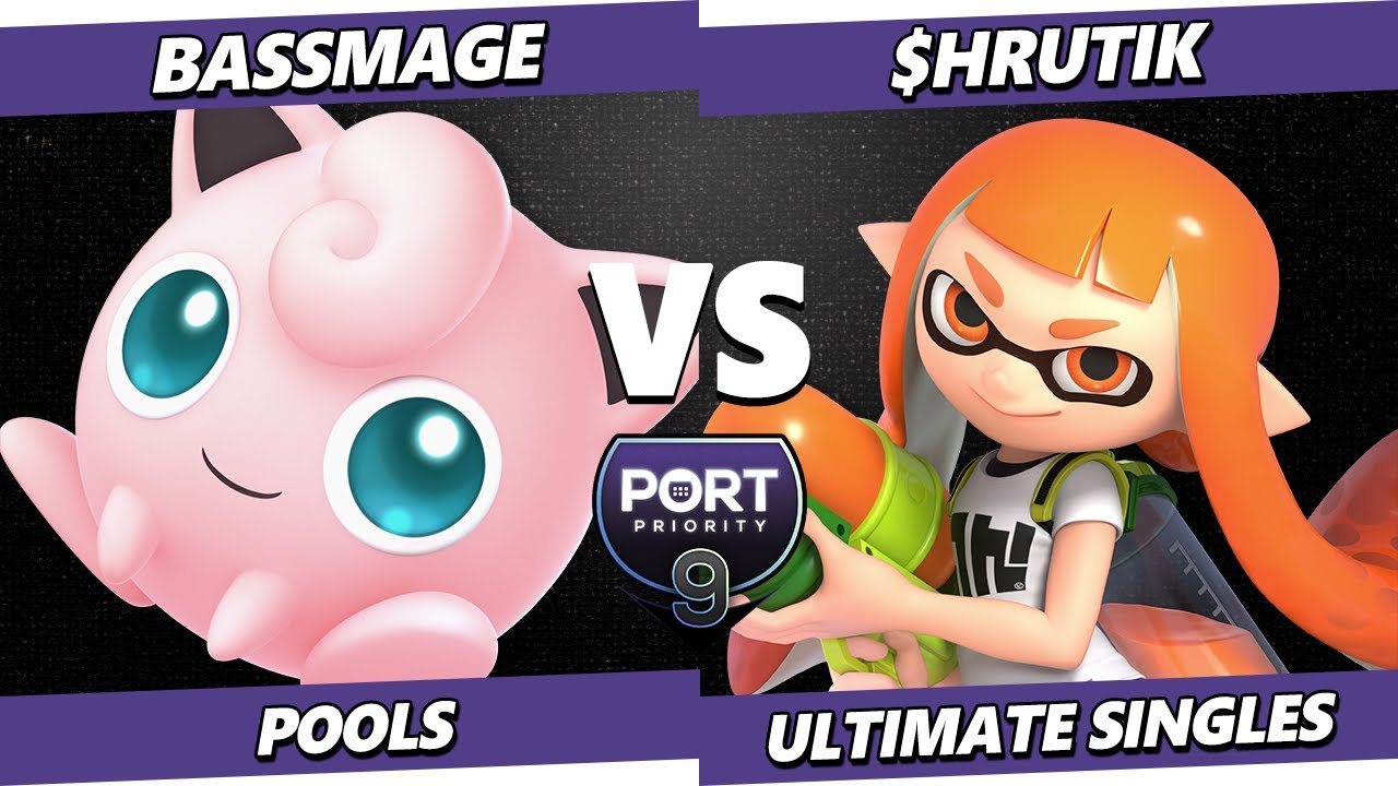Port Priority 9 - Bassmage (Jigglypuff) Vs. $hrutik (Inkling) Smash Ultimate - SSBU