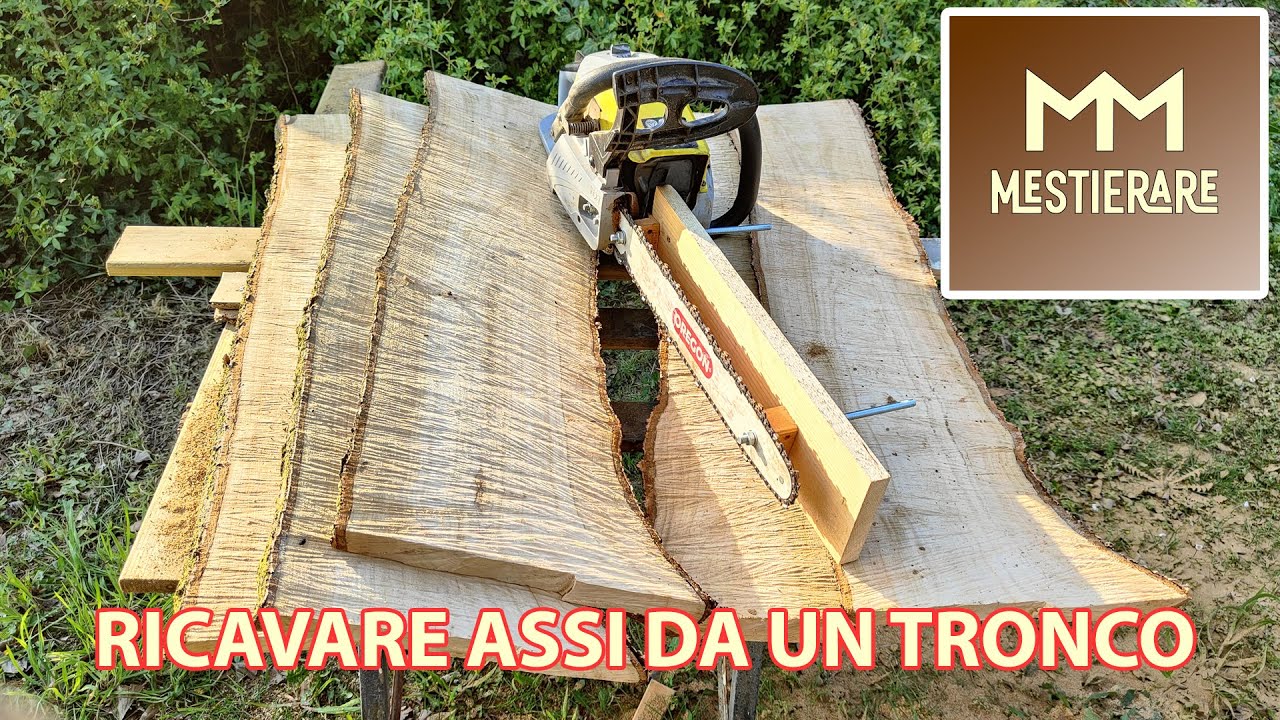 Come ricavare delle assi da un tronco con la motosega
