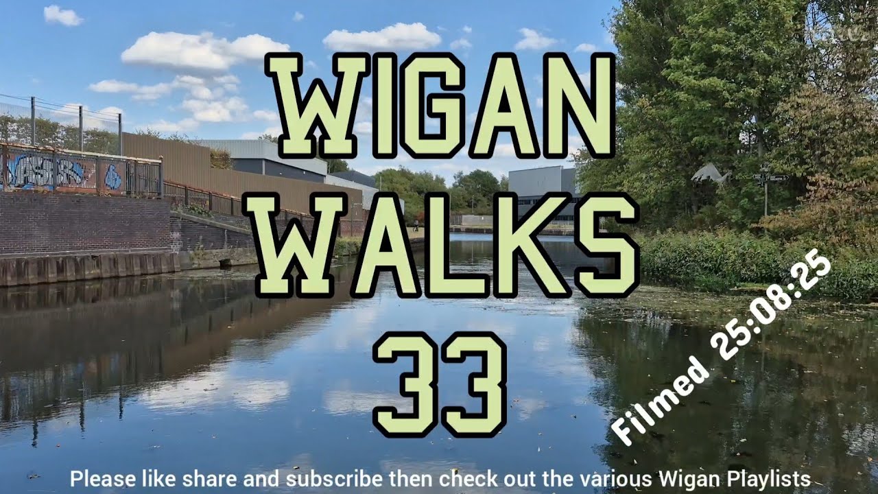 Wigan Walks 33 Up the Leigh Spur and exploring an old railway line. look at the closed area of canal
