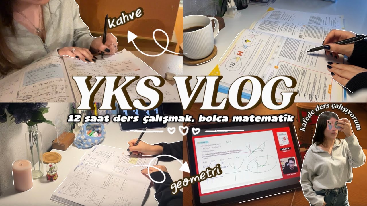11 saat ders çalışmak, kafede çalışıyorum, sessiz vlog | mezun yks günlüğüm #yks2026 