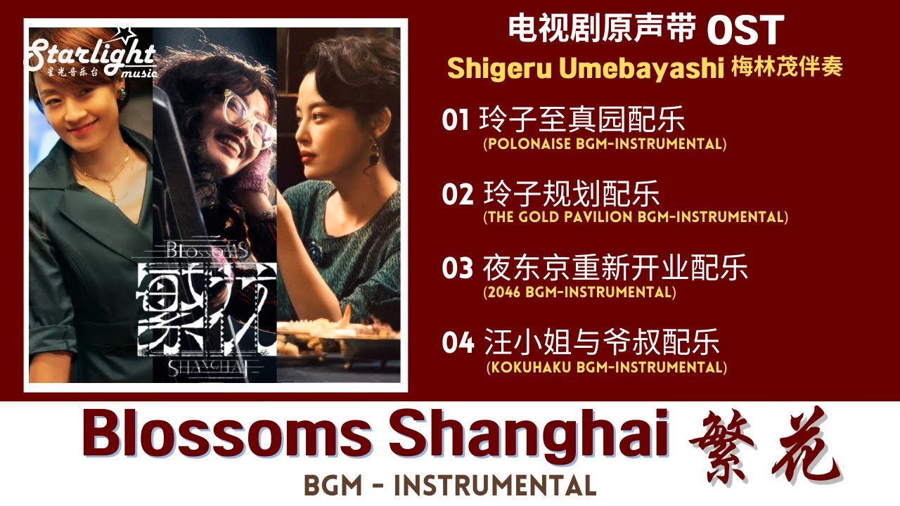 Blossoms Shanghai《繁花》 Chinese Drama Series OST 电视剧原声带 Shigeru Umebayashi 梅林茂伴奏 【BGM-Instrumental】插曲