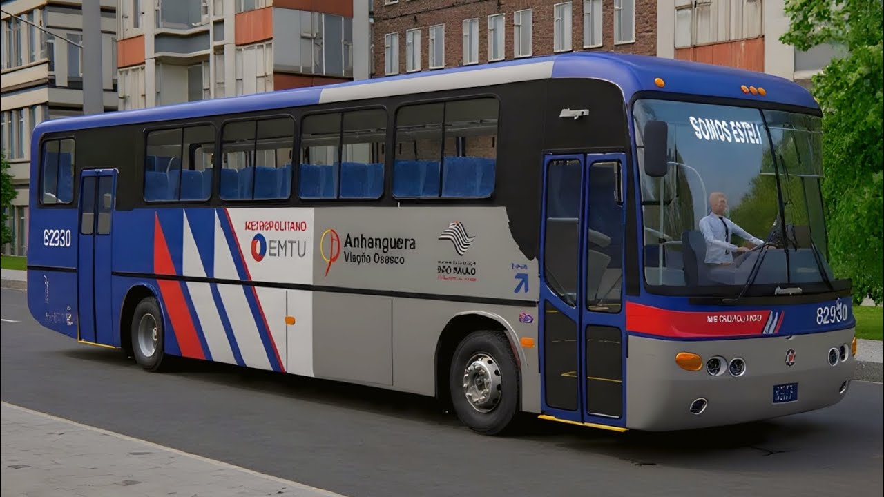 Skin EMTU Anhanguera Fictício - Marcopolo Allegro padrão Costa Rica 