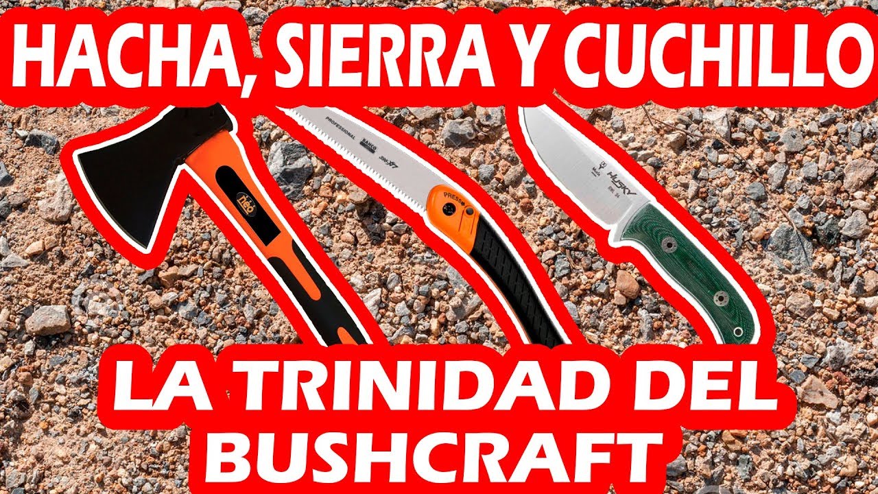 Hacha, sierra y cuchillo de supervivencia, Reto la Trinidad del Bushcraft | Survival Review Español