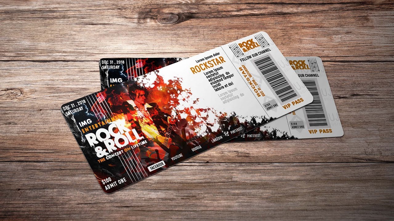 How to Make an Event Ticket - Adobe Photoshop CC Tutorial