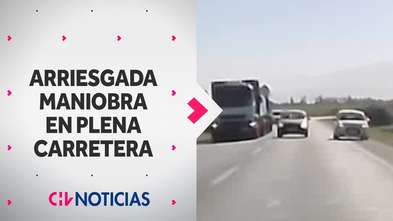 Viralizan impactante maniobra de adelantamiento en Ruta 5: Autos quedaron frente a frente