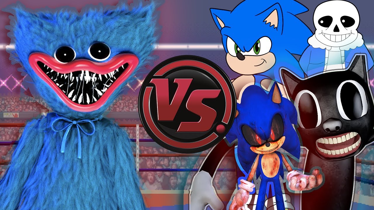 HUGGY WUGGY RAP CONCERT! (Huggy Wuggy vs Sonic.EXE, Sonic, Cartoon Cat & More) | CARTOON RAP ATTACK!