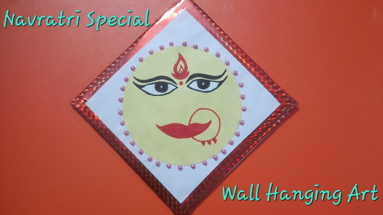 Maa Durga Wall Hanging Art | Navratri Art and Craft | Navratri Decor | Decoration Ideas