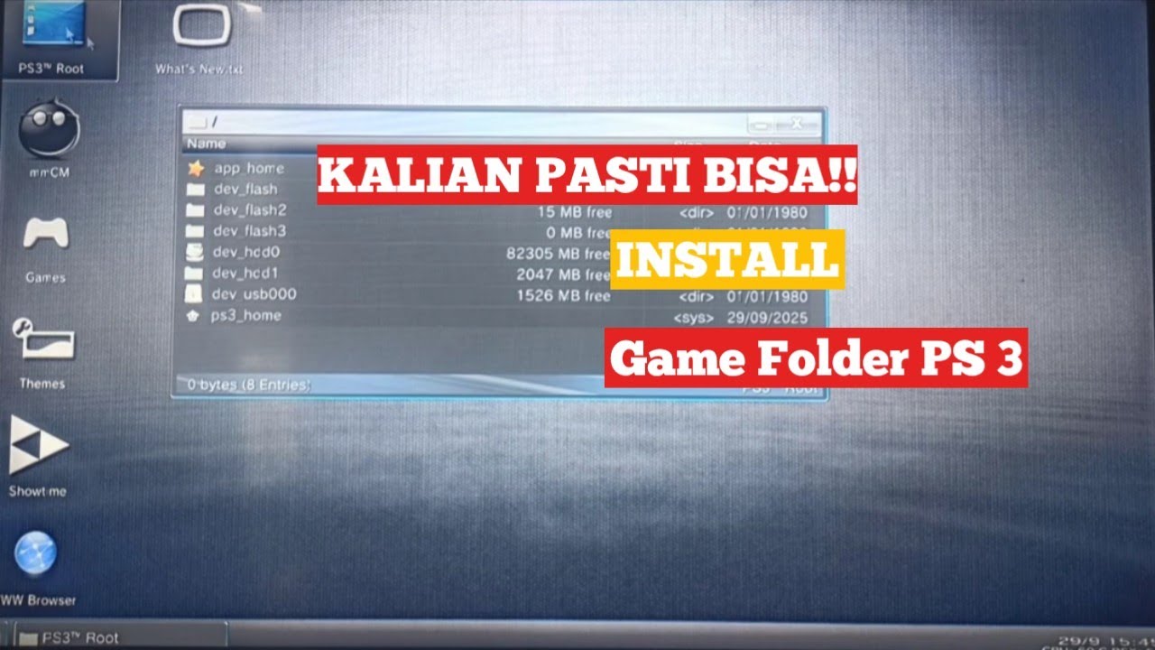 Tutorial Pasang Game Folder di PS3 | Dijamin Berhasil