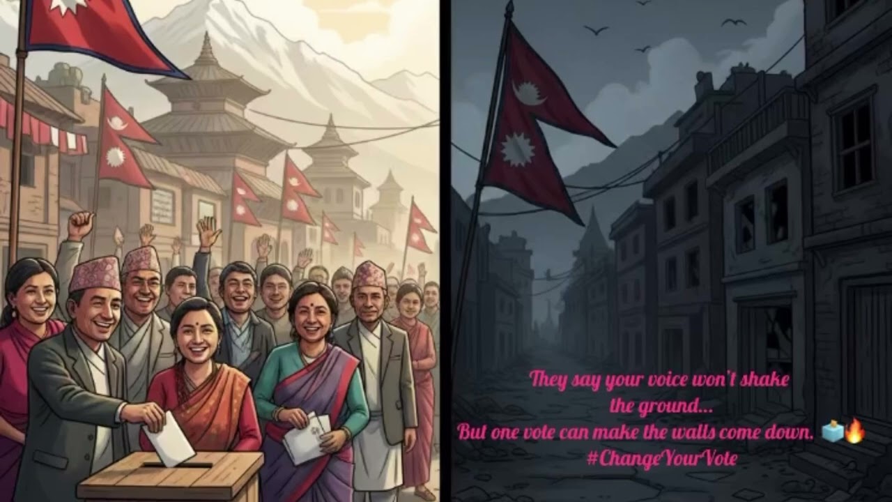 हामी चुप बस्यौँ… | Powerful Nepal Vote Song 2026 🇳🇵 | AI Awareness Music