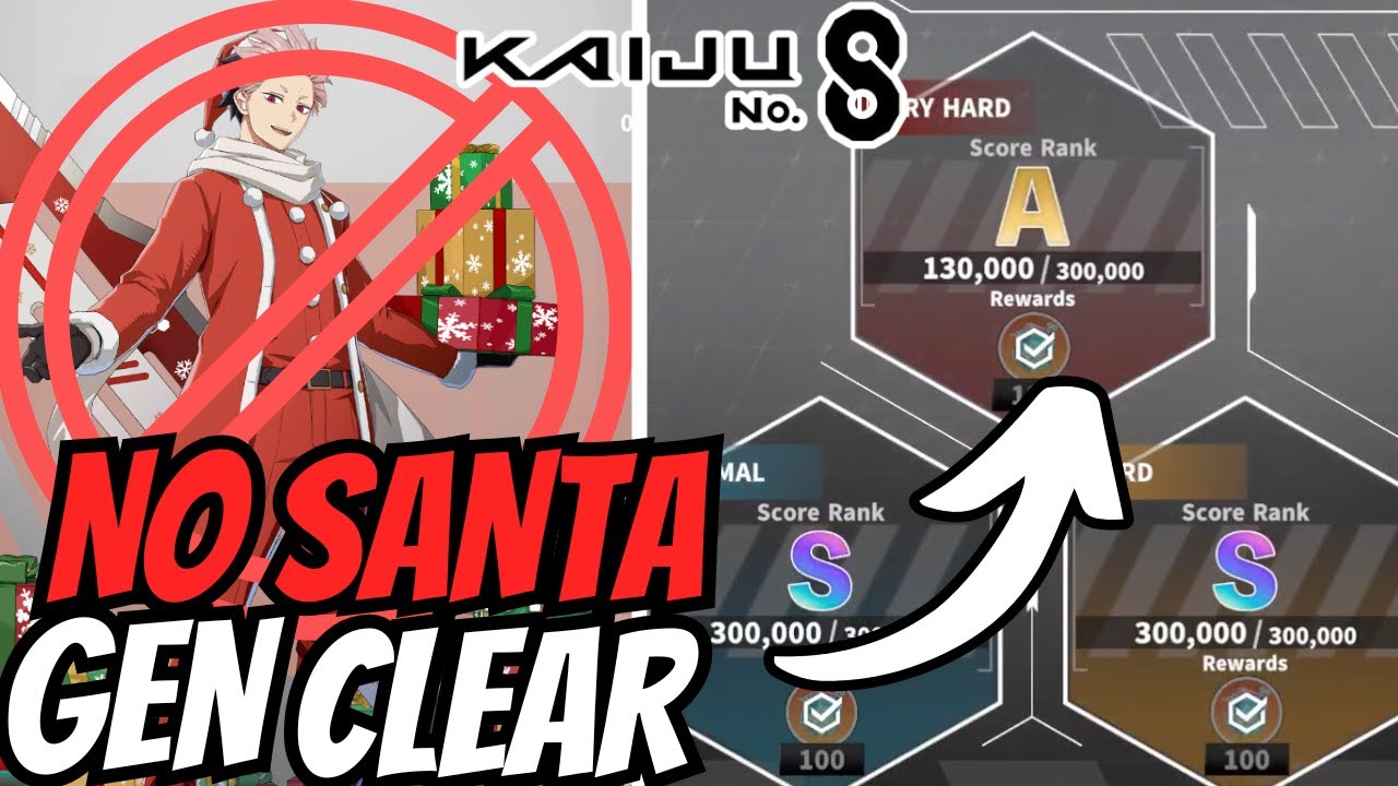 NO SANTA GEN CLEAR NEW CHAPTER EVENT VERY HARD! THIS ONE WAS TOUGH! Kaiju No 8