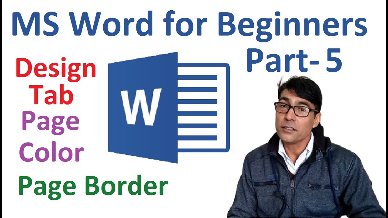MS Word tutorial for Beginners part-5 in hindi | full explain Design tab in ms word
