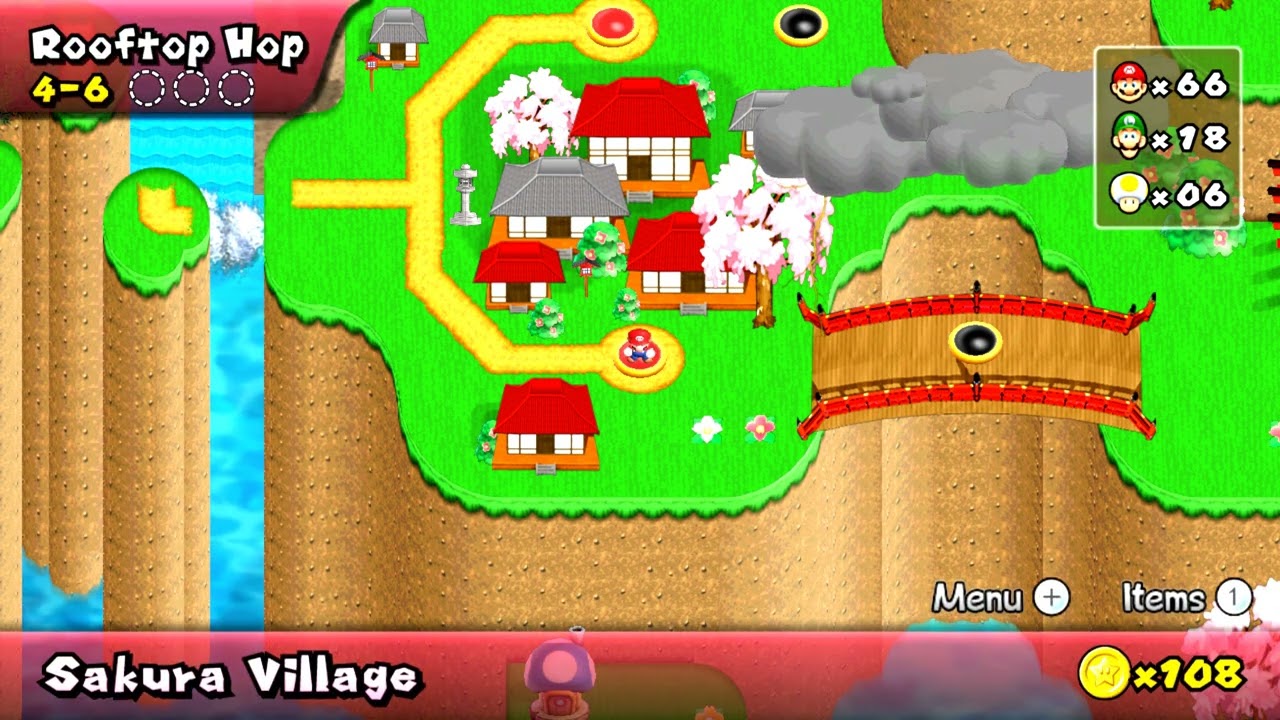 Newer Super Mario Bros. Wii: Rooftop Hop. {3-Players} [W4-6] (4K/60)