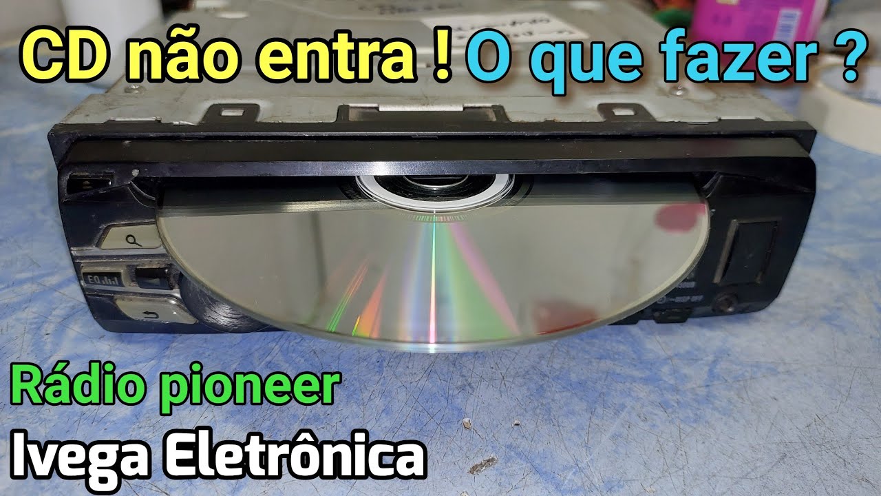 Rádio pioneer não puxa o CD, análise do defeito.