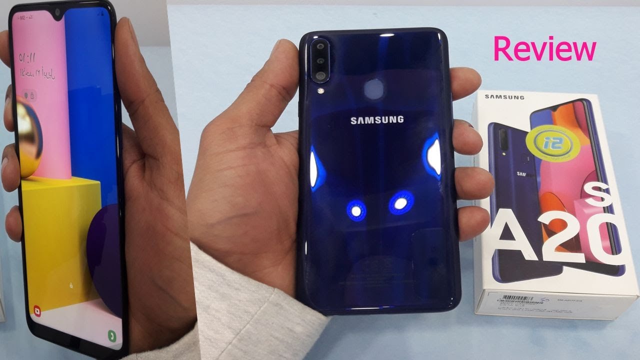 فتح علبة ومراجعة هاتف سامسونج Samsung Galaxy A20S