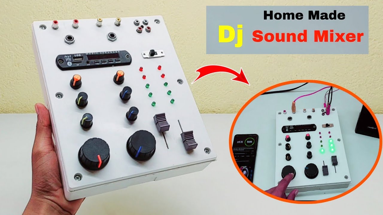 Homemade Professional DJ Mixer | How To Make DJ Mixer | Mini DJ Mixer