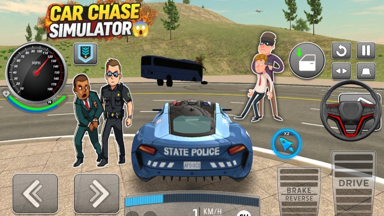 Police Car Driving Gameplay | Catch the Criminals | Fast Police Car Chase | Android Simulator Game