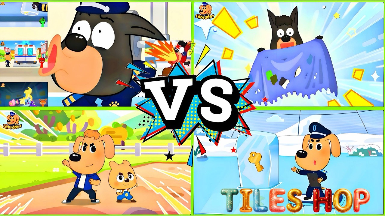 Sheriff Labrador Jumped Into Sprunki World in Tiles Hop! 🔥