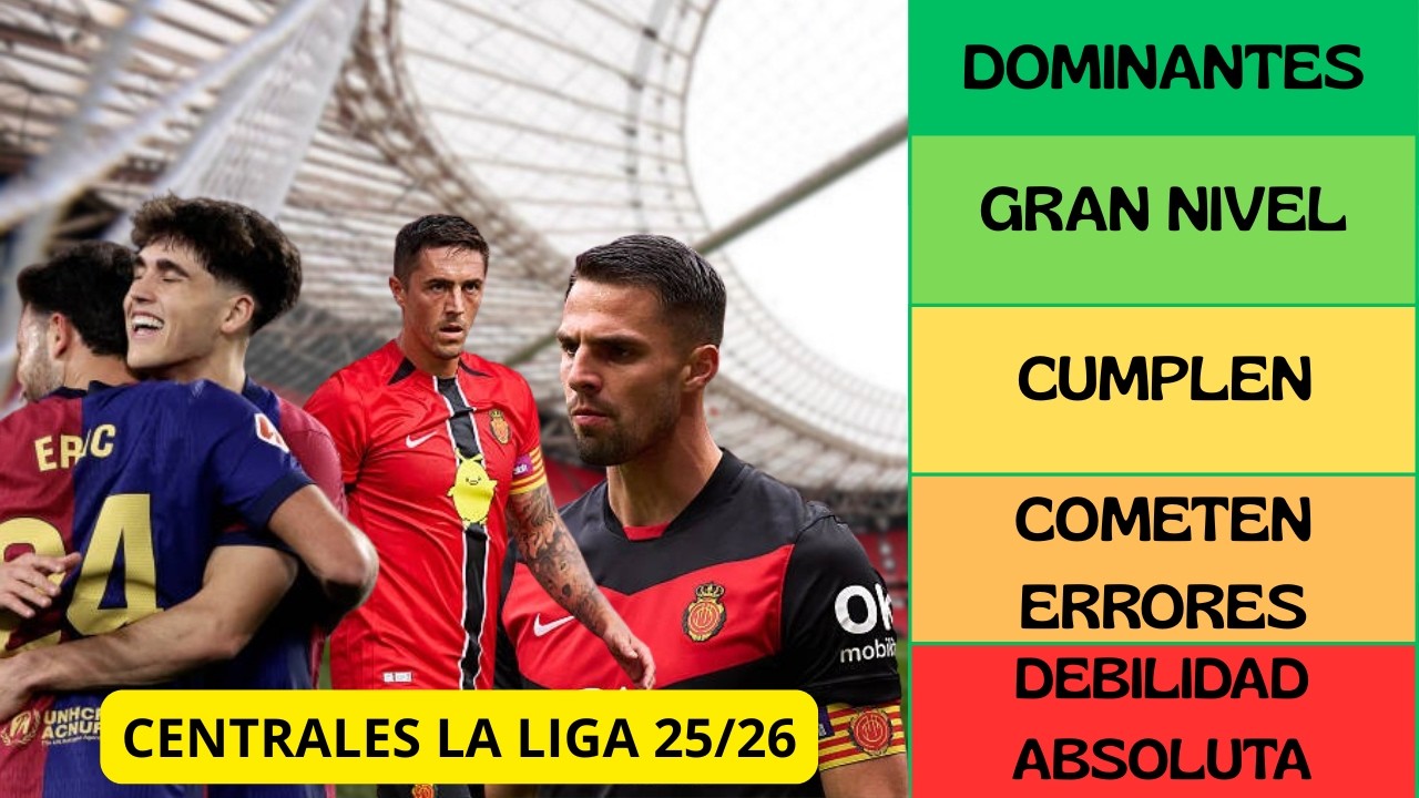 ¿Ha bajado el nivel de los centrales de la liga en los últimos años? Tierlist centrales 25/26
