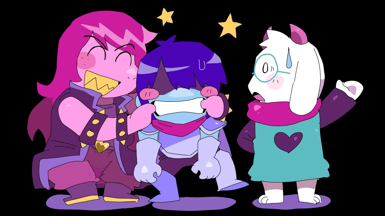 【手描きDELTARUNE】デルタルリバー三勇者【タミフルリバー三姉妹パロ】