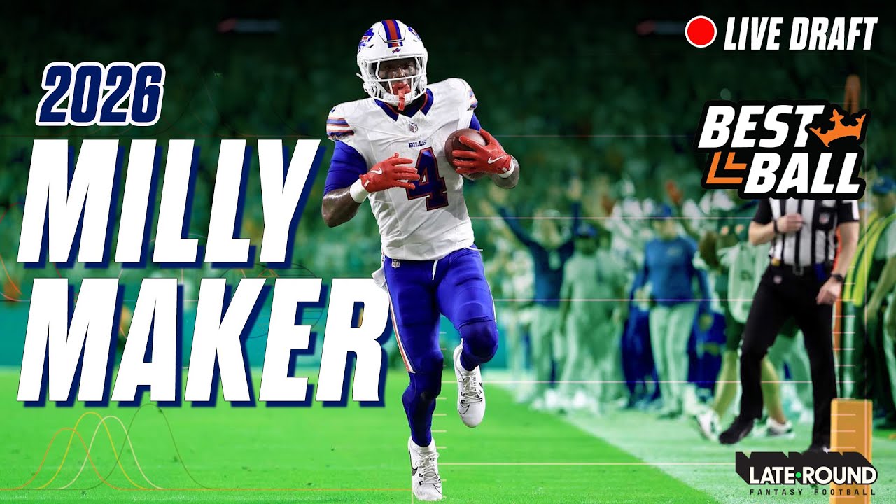 Fantasy Football Best Ball Live Draft | 2026 DraftKings Milly Maker