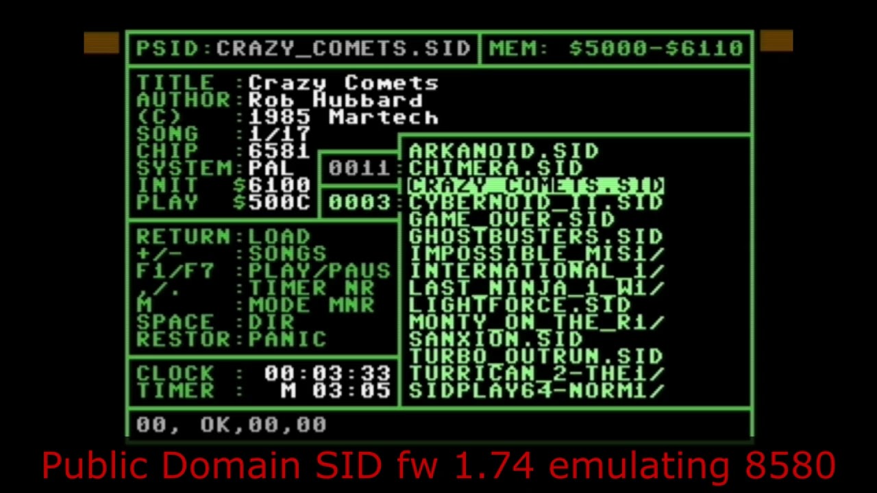 C64G / PDSID, firmware 1.74, 8580 emulation