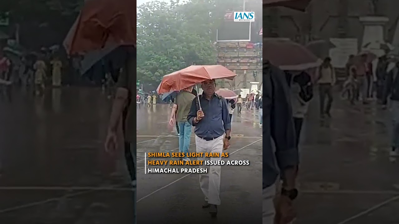 Shimla Sees Light Rain as Heavy Rain Alert Issued Across Himachal Pradesh