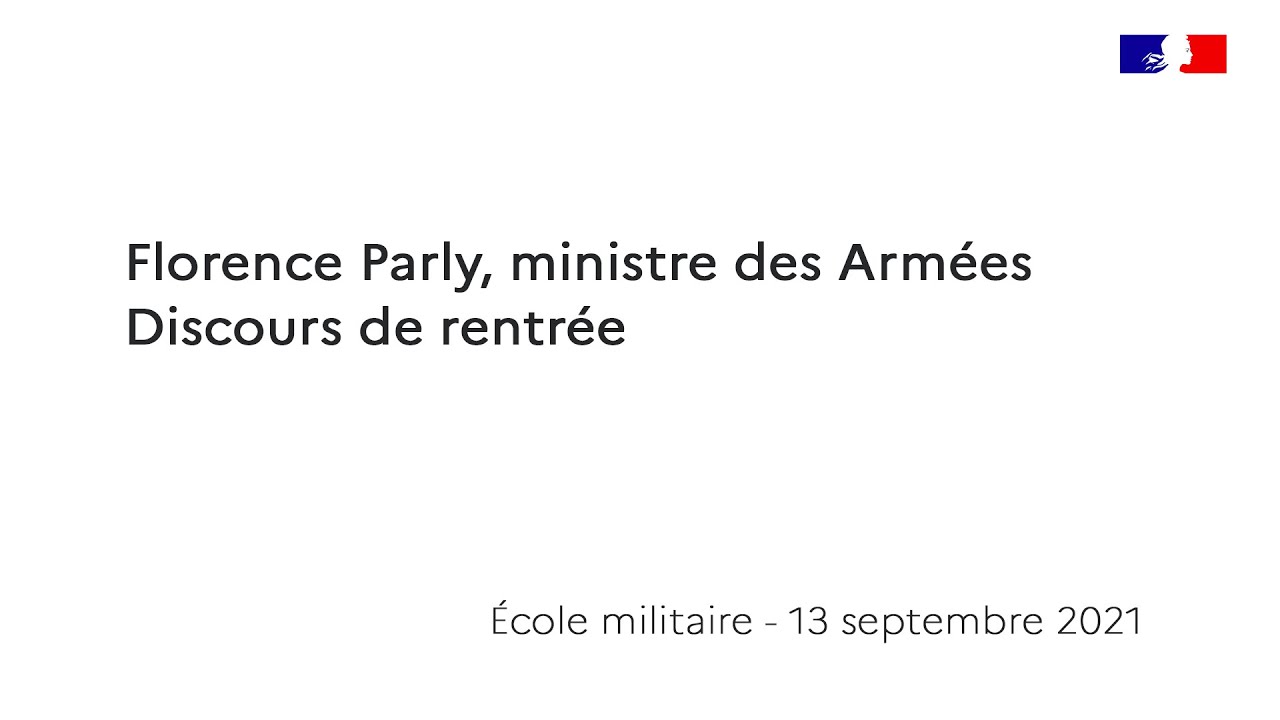 Discours de rentrée de la ministre des Armées, Florence Parly