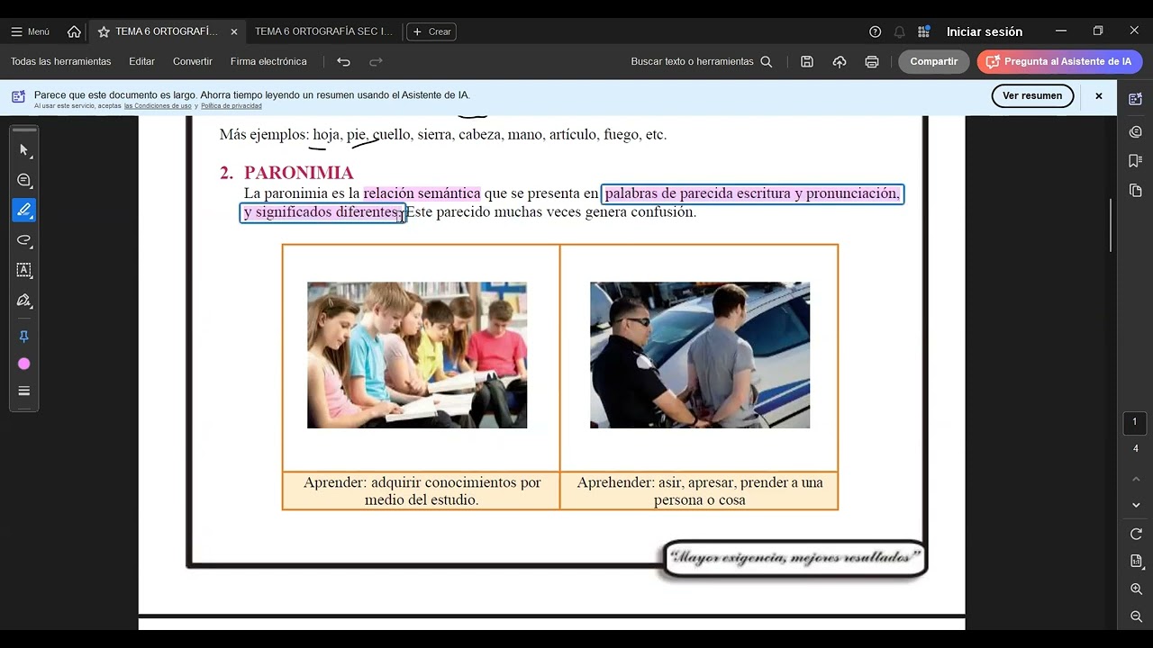 T 6 ORTOGRAFÍA SEC II